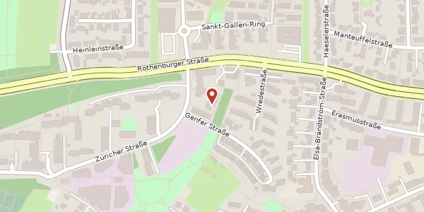 Karte der Umgebung von Züricher Str. 9, 90431 Nürnberg