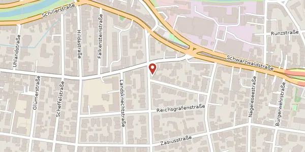 Karte der Umgebung von Dreikönigstraße 11, 79102 Freiburg im Breisgau