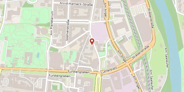 Karte der Umgebung von Saalbahnhofstraße 4, 07743 Jena