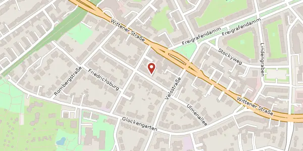 Karte der Umgebung von Ulmenallee 21, 44803 Bochum