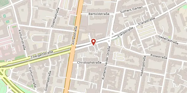 Karte der Umgebung von Zweigertstr. 11, 45130 Essen