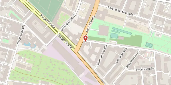 Karte der Umgebung von Eilenburger Straße 1 a, 04317 Leipzig