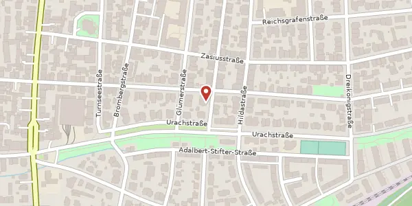 Karte der Umgebung von Scheffelstraße 48, 79102 Freiburg im Breisgau