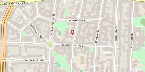 Karte der Umgebung von Kyffhäuserstraße 11, 10781 Berlin