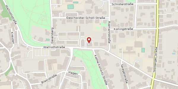 Karte der Umgebung von Wallrothstraße 4, 99734 Nordhausen