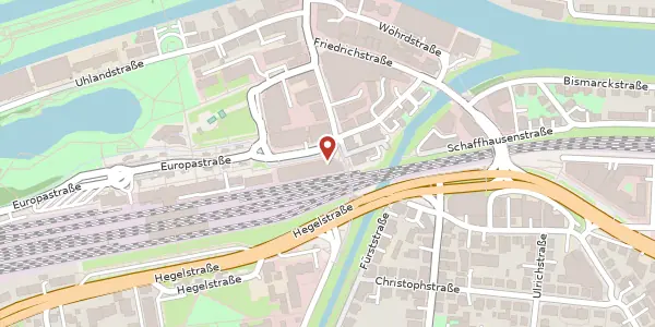 Karte der Umgebung von Europaplatz 3, 72072 Tübingen