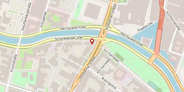 Karte der Umgebung von Potsdamer Straße 58, 10785 Berlin