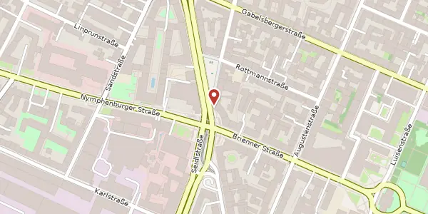 Karte der Umgebung von Schleißheimer Str. 2, 80333 München