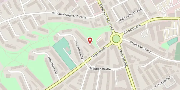 Karte der Umgebung von Mozartstraße 4, 23556 Lübeck