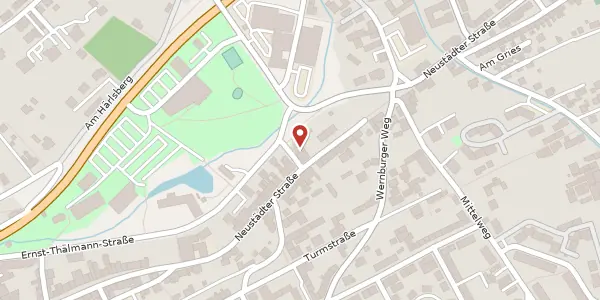Karte der Umgebung von Mühlstraße 2, 07381 Pößneck