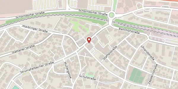 Karte der Umgebung von Strümpfelbacher Str. 27, 71384 Weinstadt