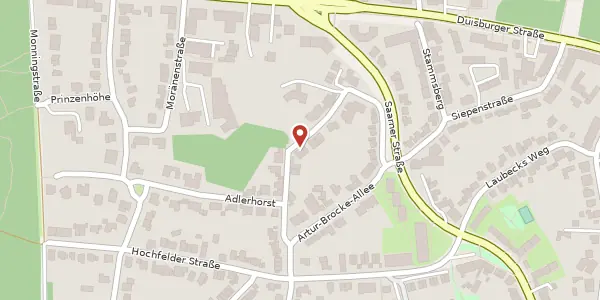 Karte der Umgebung von Adlerhorst 19, 45478 Mülheim an der Ruhr