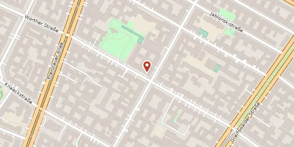 Karte der Umgebung von Marienburger Straße 36, 10405 Berlin