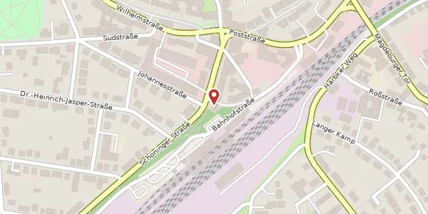 Karte der Umgebung von Schöninger Straße 16, 38350 Helmstedt