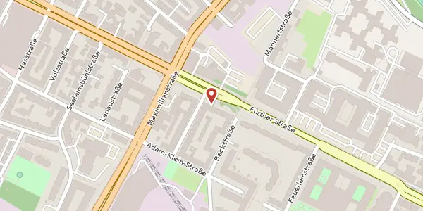 Karte der Umgebung von Fürther Str. 139, 90429 Nürnberg