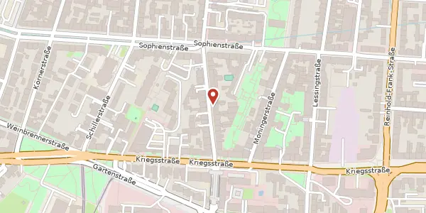 Karte der Umgebung von Scheffelstr. 49, 76135 Karlsruhe