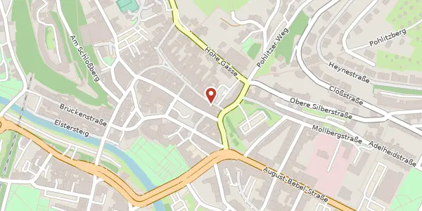 Karte der Umgebung von Marktstraße 16, 07973 Greiz