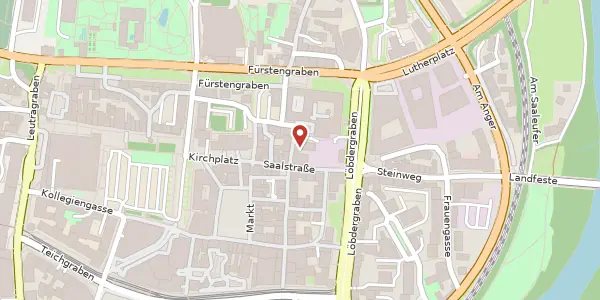 Karte der Umgebung von Schloßgasse 20, 07743 Jena