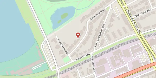 Karte der Umgebung von Güntherstraße 33, 30519 Hannover