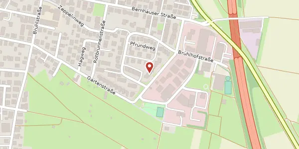 Karte der Umgebung von Zaunackerstraße 20, 70771 Leinfelden-Echterdingen