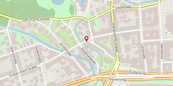 Karte der Umgebung von Humboldtstraße 2, 04105 Leipzig