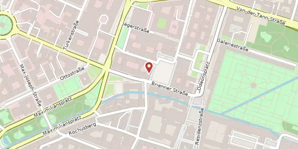 Karte der Umgebung von Wittelsbacherplatz 1, 80333 München