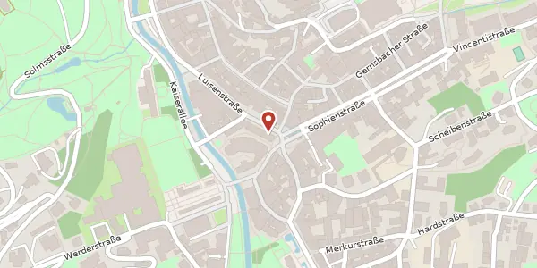 Karte der Umgebung von Luisenstraße 1, 76530 Baden-Baden