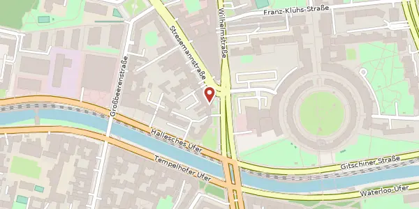 Karte der Umgebung von Stresemannstraße 15, 10963 Berlin