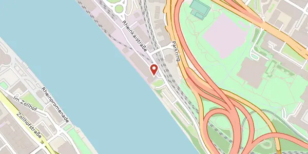 Karte der Umgebung von Rheinvorlandstr. 5, 68159 Mannheim
