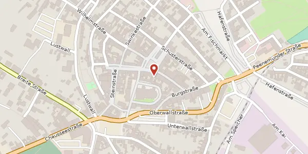Karte der Umgebung von Lange Straße 6, 17438 Wolgast