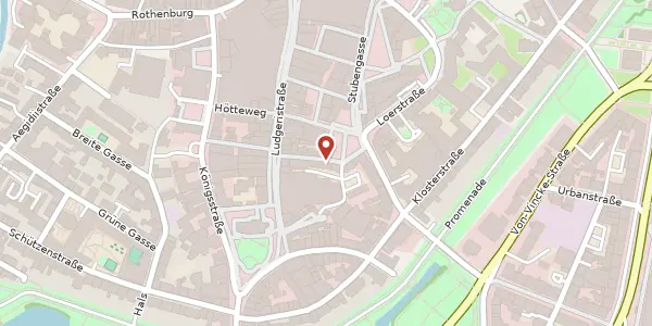 Karte der Umgebung von Harsewinkelgasse 21, 48143 Münster
