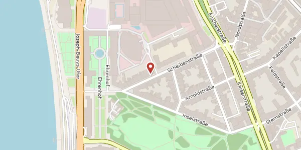 Karte der Umgebung von Scheibenstr. 43, 40479 Düsseldorf