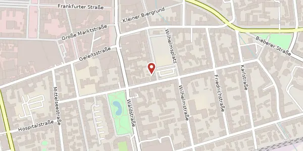 Karte der Umgebung von Wilhelmsplatz 2, 63065 Offenbach