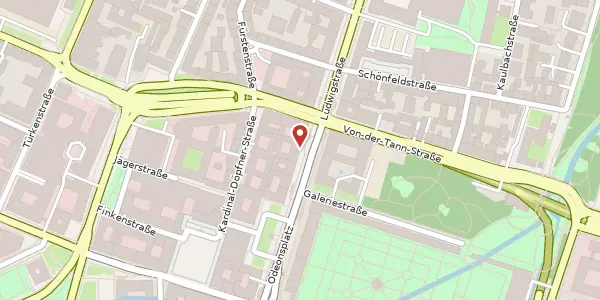 Karte der Umgebung von Ludwigstr. 9, 80539 München