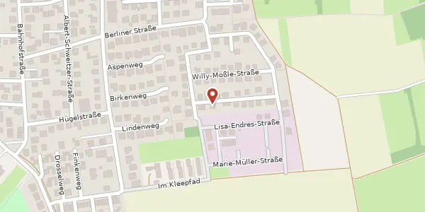 Karte der Umgebung von Marie-Volk-Str. 4, 64409 Messel