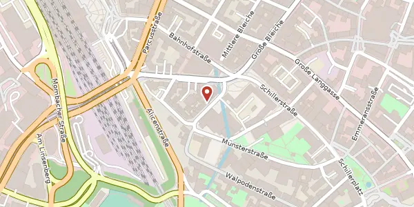 Karte der Umgebung von Bilhildisstraße 13, 55116 Mainz