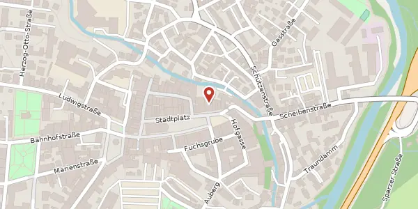 Karte der Umgebung von Stadtplatz 21, 83278 Traunstein