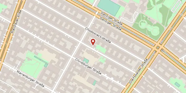 Karte der Umgebung von Jablonskistraße 9, 10405 Berlin