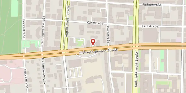 Karte der Umgebung von Richard-Lehmann-Straße 23, 04275 Leipzig
