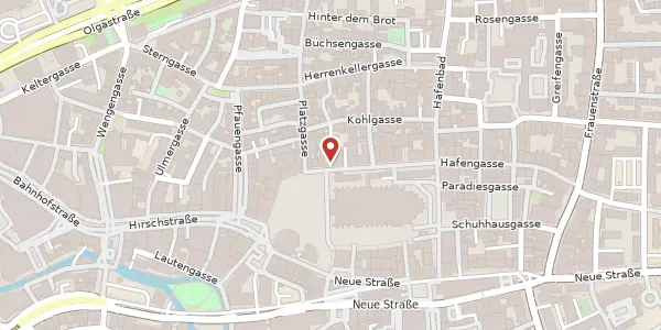 Karte der Umgebung von Münsterplatz 13, 89073 Ulm/Donau