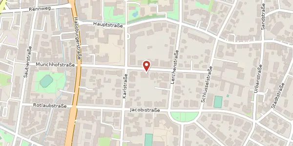Karte der Umgebung von Burgunderstraße 20, 79104 Freiburg im Breisgau