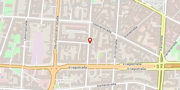 Karte der Umgebung von Leopoldstr. 35, 76133 Karlsruhe