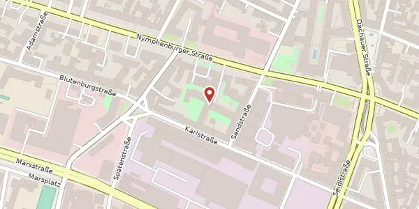 Karte der Umgebung von Nymphenburger Str. 23, 80335 München