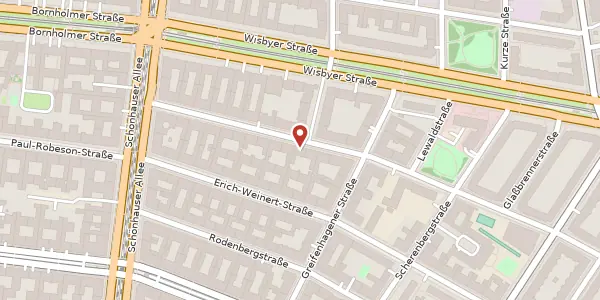Karte der Umgebung von Kuglerstraße 22, 10439 Berlin