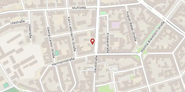 Karte der Umgebung von Bernburger Str. 2, 06108 Halle (Saale)