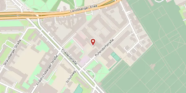 Karte der Umgebung von Pufendorfstraße 3, 10429 Berlin