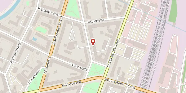 Karte der Umgebung von Josephinenstraße 6, 09113 Chemnitz