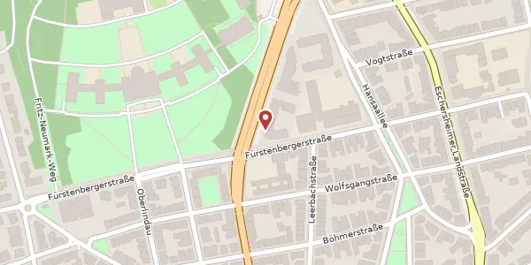 Karte der Umgebung von Fürstenbergerstr. 168 F, 60323 Frankfurt