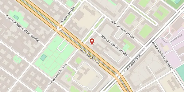 Karte der Umgebung von Danziger Straße 163, 10407 Berlin