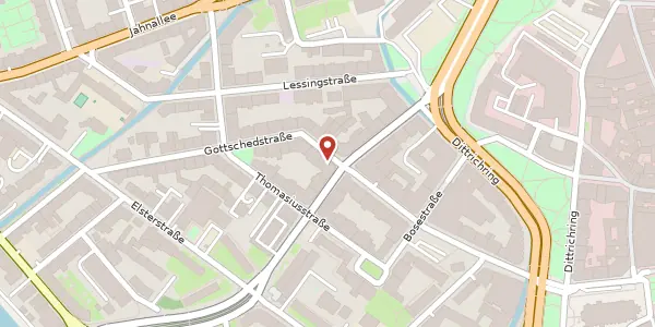 Karte der Umgebung von Gottschedstr. 15, 04109 Leipzig